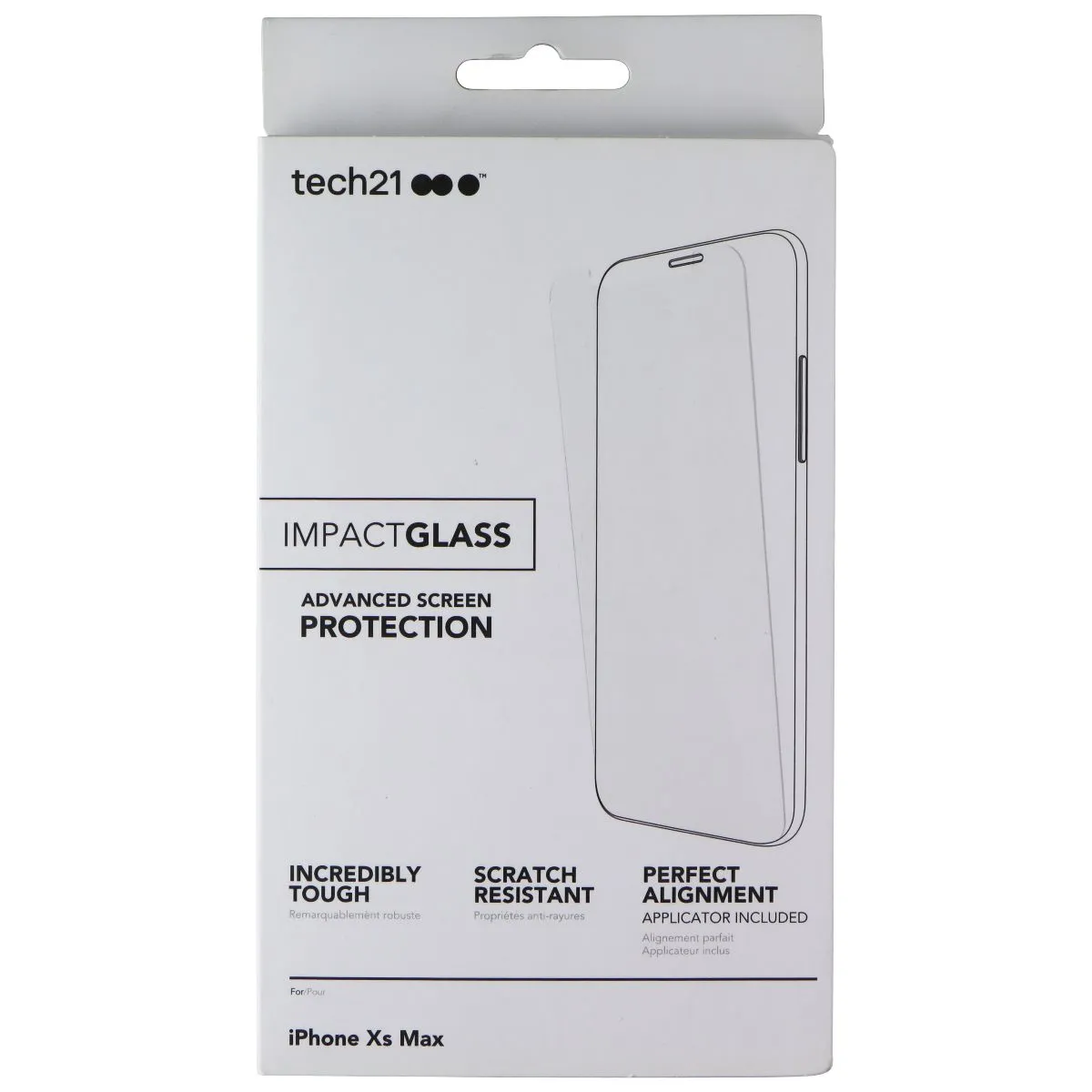 Ultra Clear Tech21 Impact Glass Screen Protector for Apple iPhone Xs Max