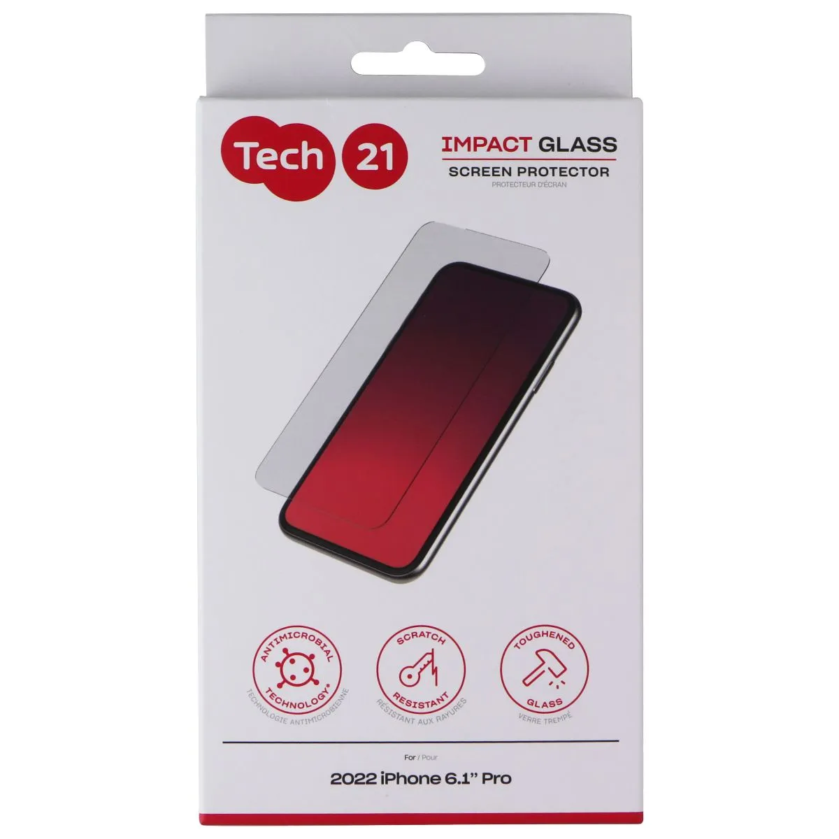 Screen Defense Ultra Elite Plus Outdoor Screen Protection Tech21 Impact Glass Series Case for Apple iPhone 14 Pro - Clear