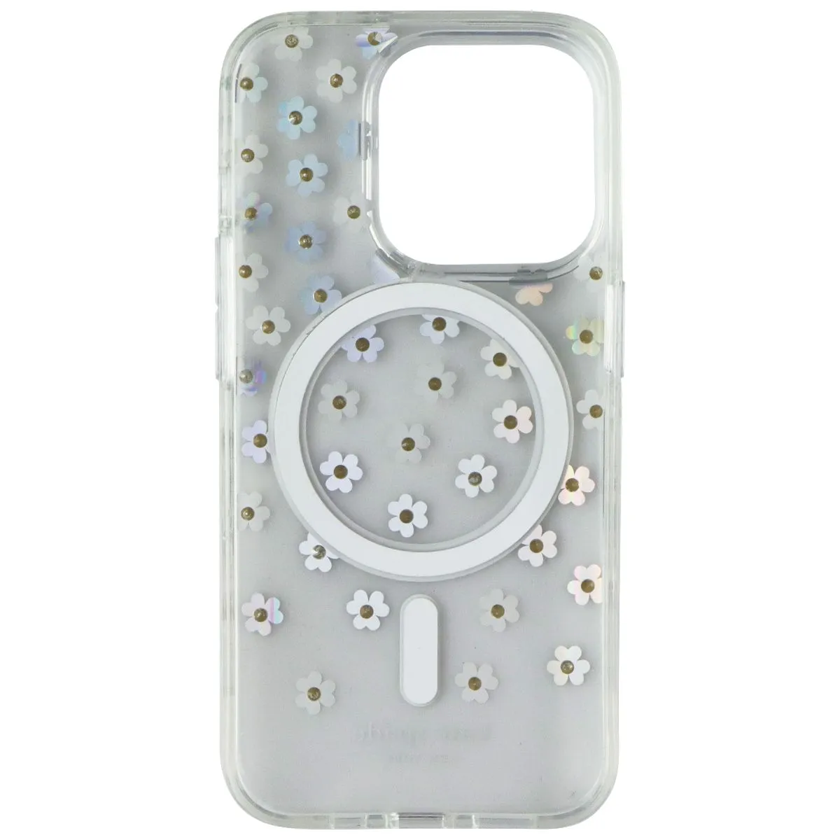 Kate Spade Protective Case for MagSafe for iPhone 15 Pro - Scattered Flowers Soft Look Texture