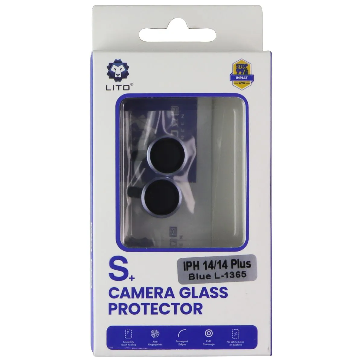 LITO S  Camera Glass Protector for Apple iPhone 14/14 Plus - Blue (L-1365) Nano Coating Film Nano Layer Film