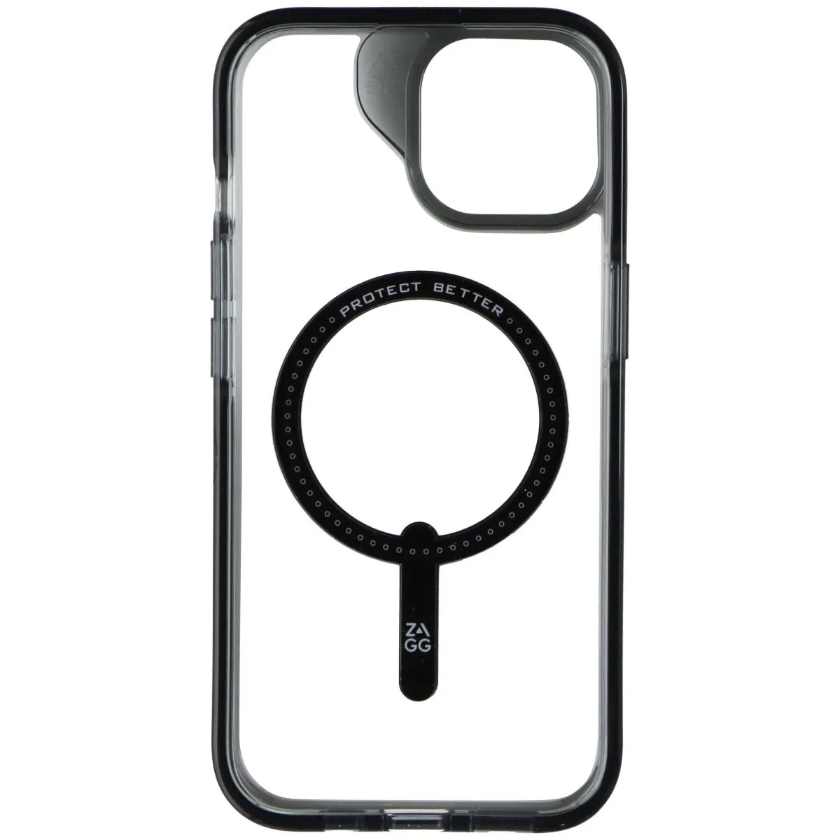Zagg Santa Cruz Snap Case for MagSafe for iPhone 15 / 14 / 13 - Clear / Black Matte Look Design Rugged Frame