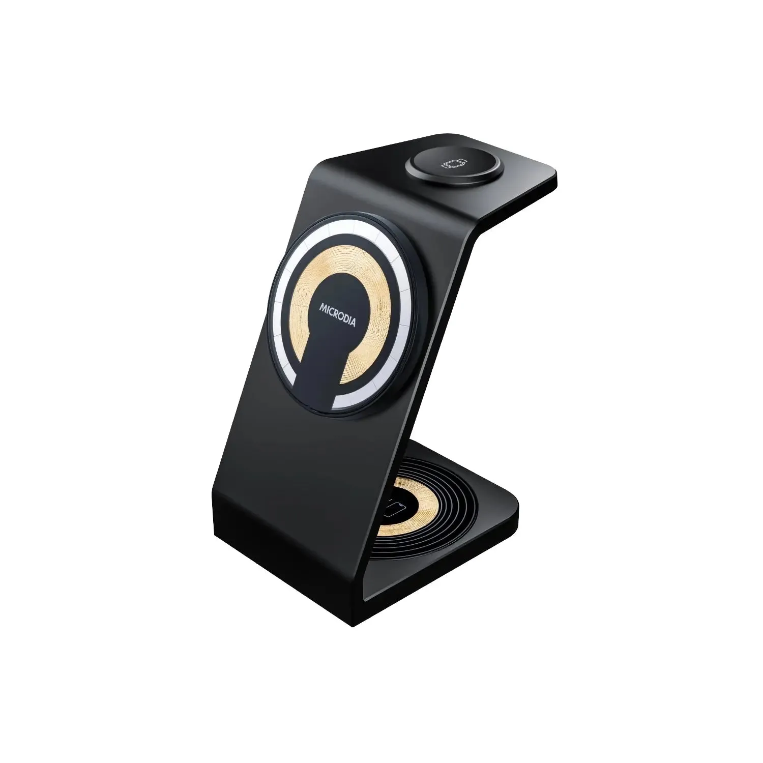 Minimal Grip MICRODIA SNAPStation? Aluminaire, 23W 3-in-1 iMac Style Aluminum Wireless Charging Station