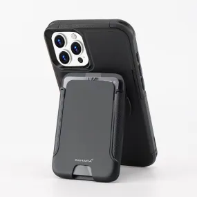 iPhone 16 Pro Rugged Wallet Case with Kickstand - MagSafe, Card Holder | Raider Series Luxury Coating