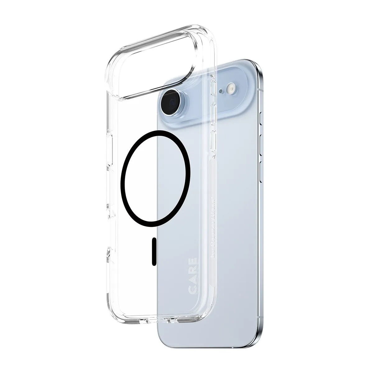 Durable Quality Protective Shell Design CARE by PanzerGlass? Urban Explorer Case Transparent w. Black MagSafe iPhone Air