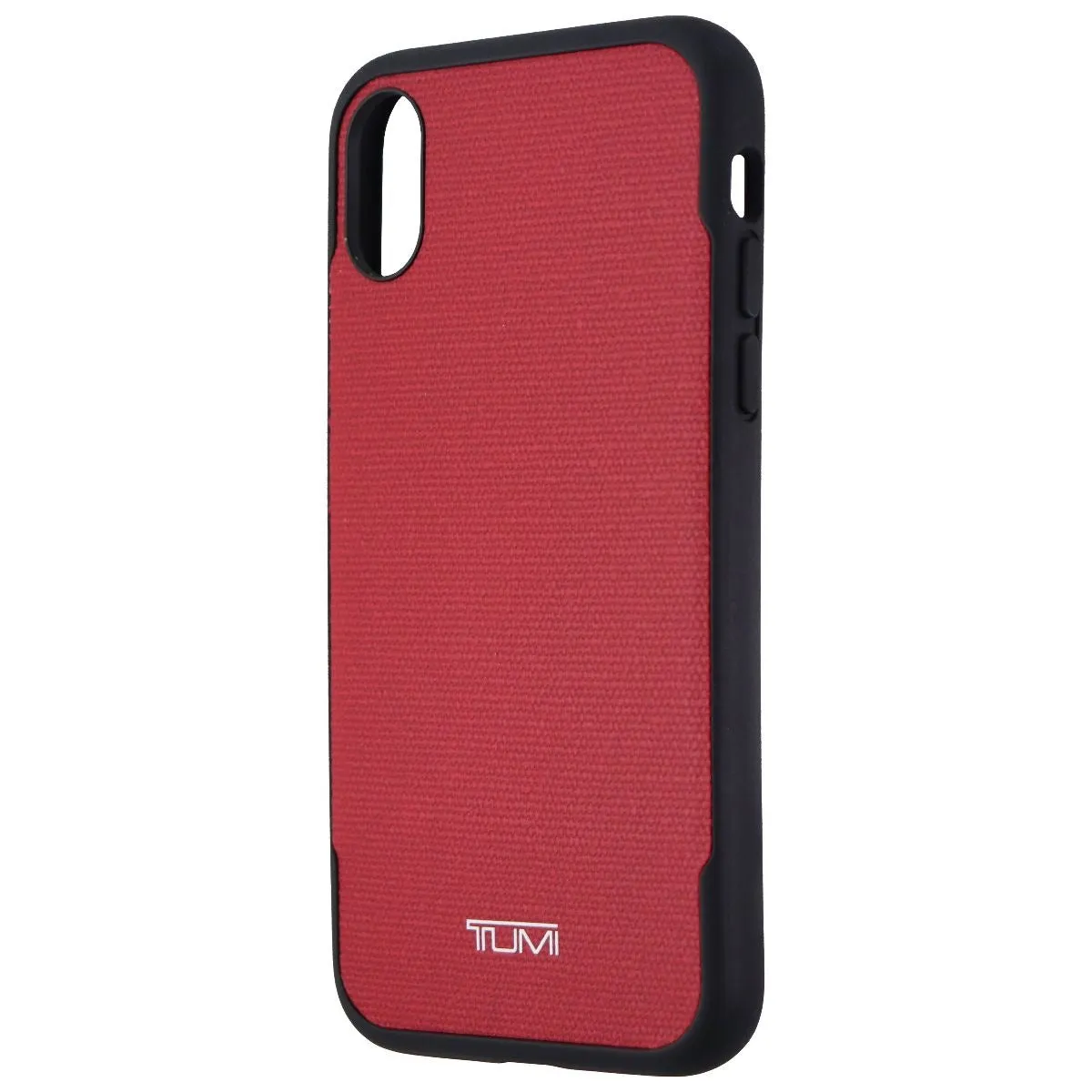 Tumi Canvas Co-Mold Series Hybrid Case for Apple iPhone Xs/X - Red Canvas/Black Scratchproof Surface Modern Design