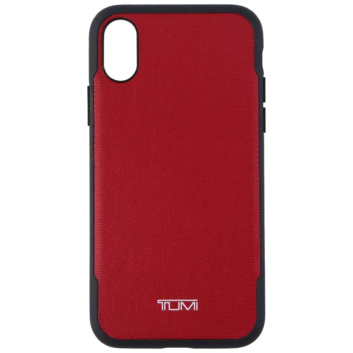 Tumi Canvas Co-Mold Series Hybrid Case for Apple iPhone Xs/X - Red Canvas/Black Shock Proof Scratchproof Surface