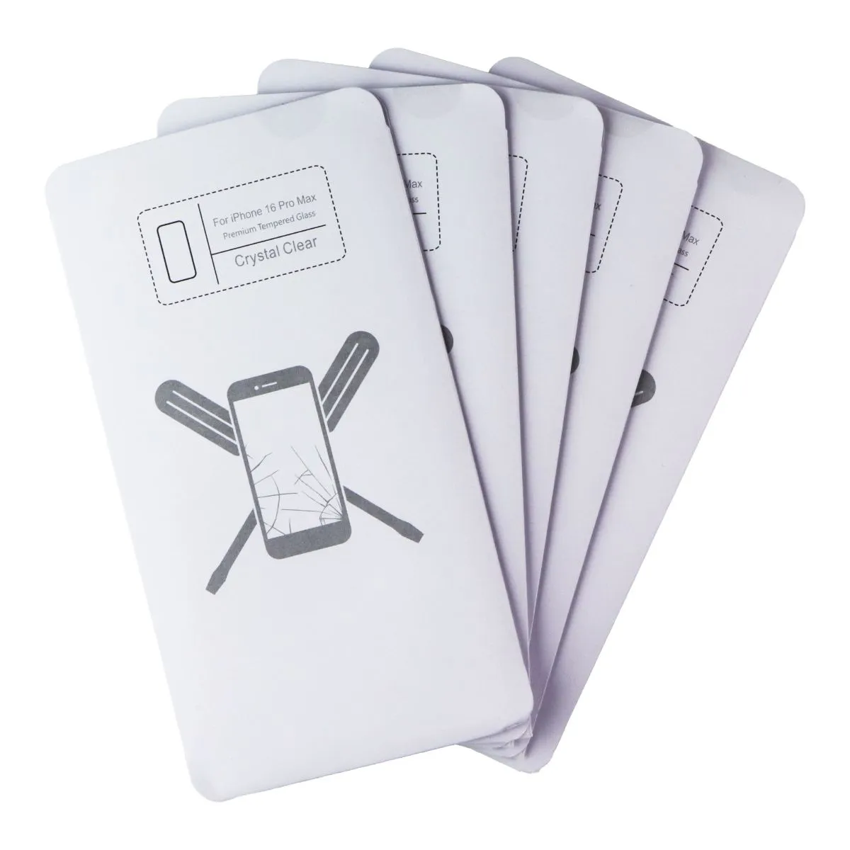 affordable screen protector UBREAKIFIX Tempered Glass for Apple iPhone 16 Pro Max - Clear 5 PK