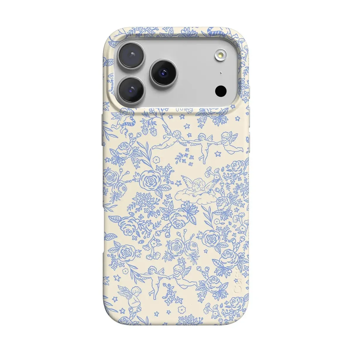 Cupid's Canvas | Periwinkle Floral Case Fashion Forward Anti glare