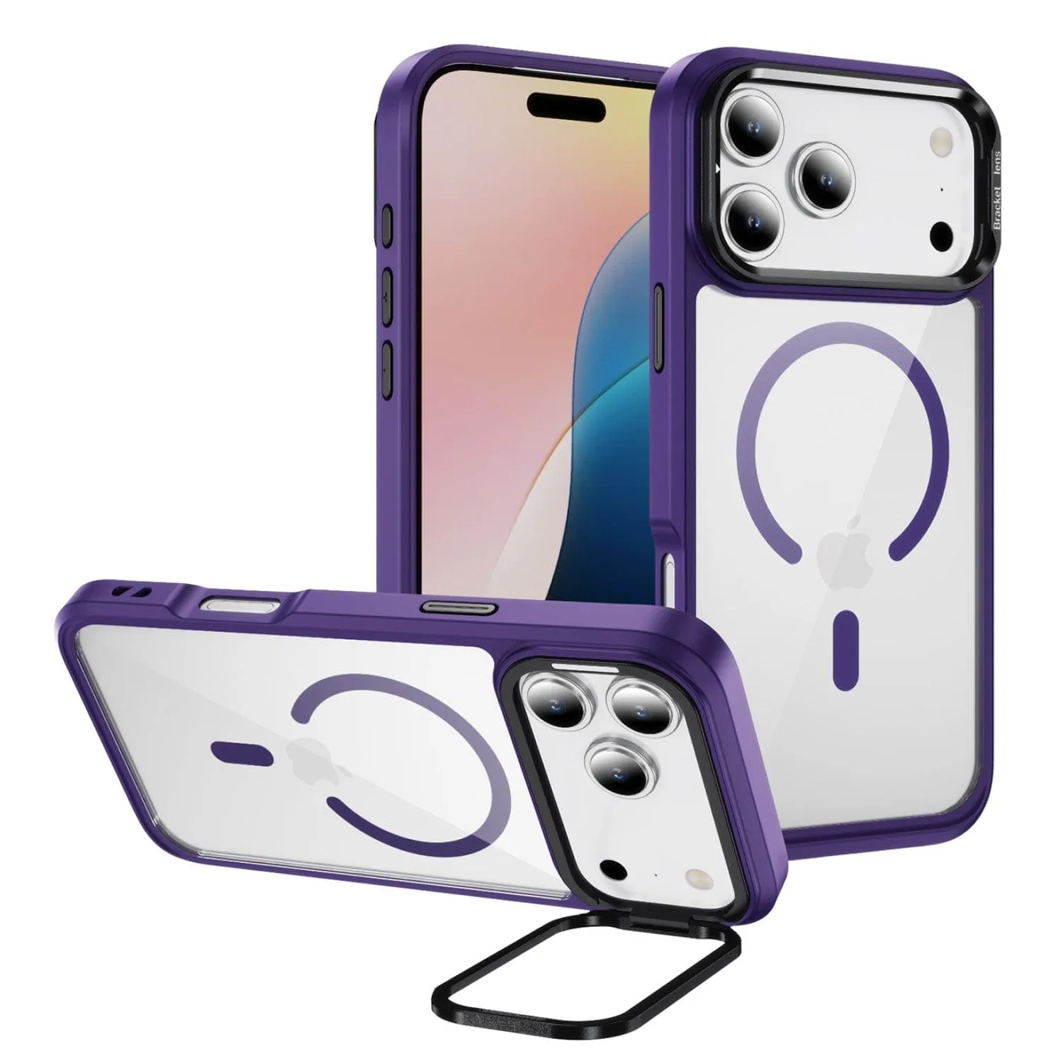iPhone 17 Pro Max Clear Back Case - Durable, Kickstand, MagSafe | Raider ArmorPro Series Shock Layer
