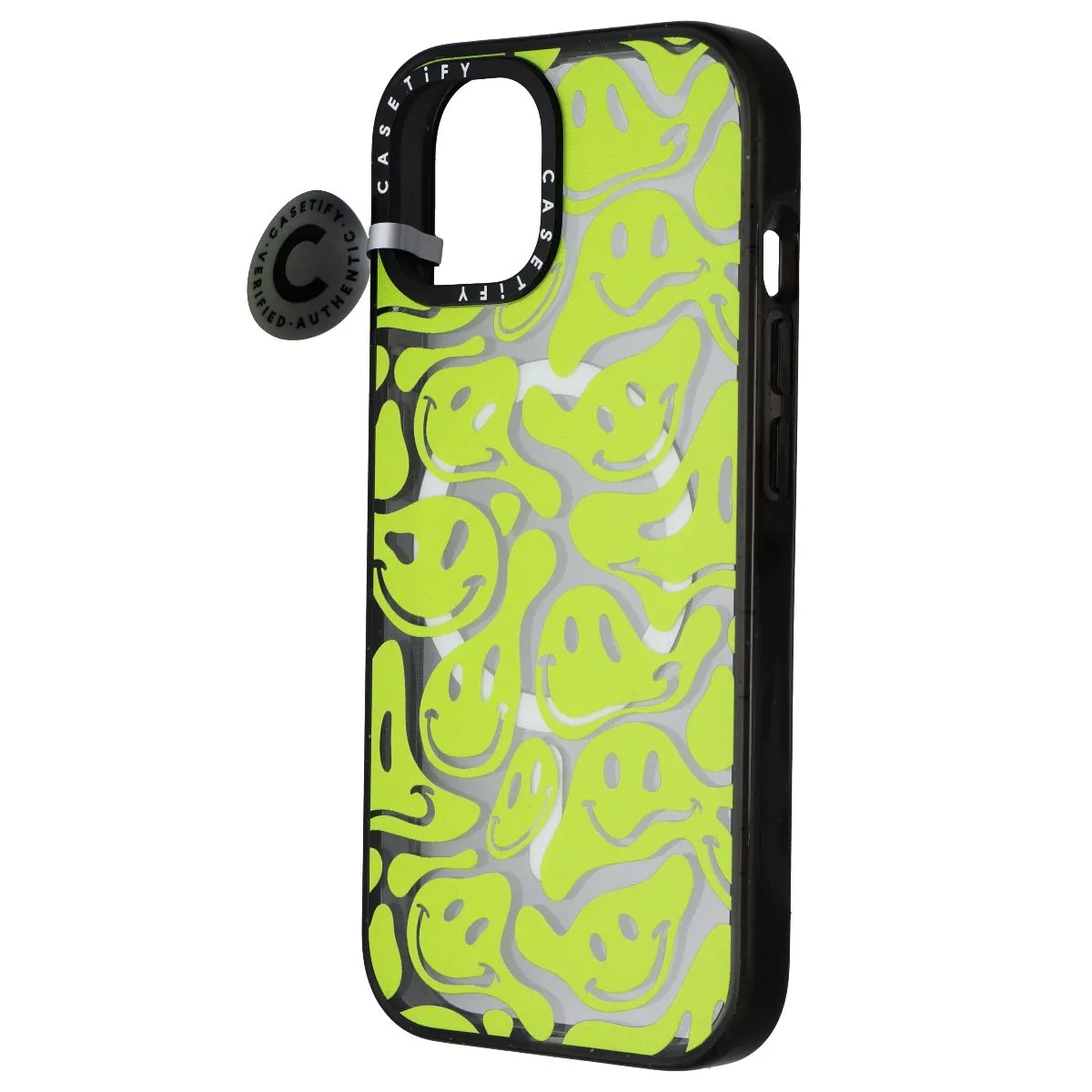 Casetify Impact Series Case for MagSafe for iPhone 15 - Acid Smiles Neon Green Professional Look