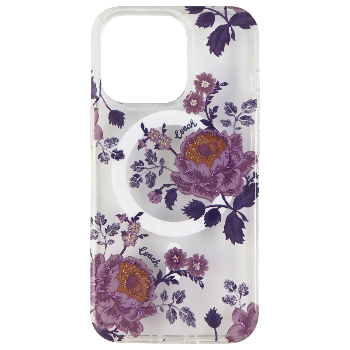 Coach Protective Case for MagSafe for iPhone 13 Pro - Moody Floral Purple/Clear Heat resistant Outdoor Adventure
