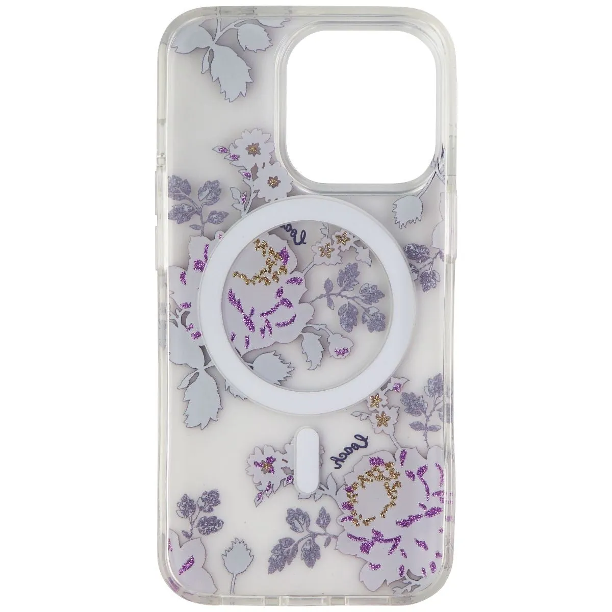 Coach Protective Case for MagSafe for iPhone 13 Pro - Moody Floral Purple/Clear Durable Build Texture