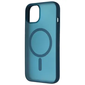 Verizon Slim Sustainable Case with MagSafe for Apple iPhone 14 Plus - Inky Blue Compact Style Modern Pattern Style