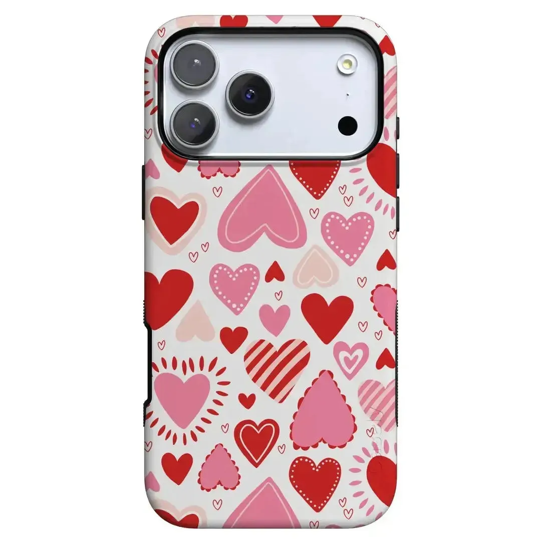 Matte Coating Finish Shock absorption Love Struck | Heart Stickers Case