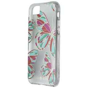 Case-Mate Print Hard Case for iPhone SE (3rd Gen)/SE (2020) - Butterflies Rugged Look Finish