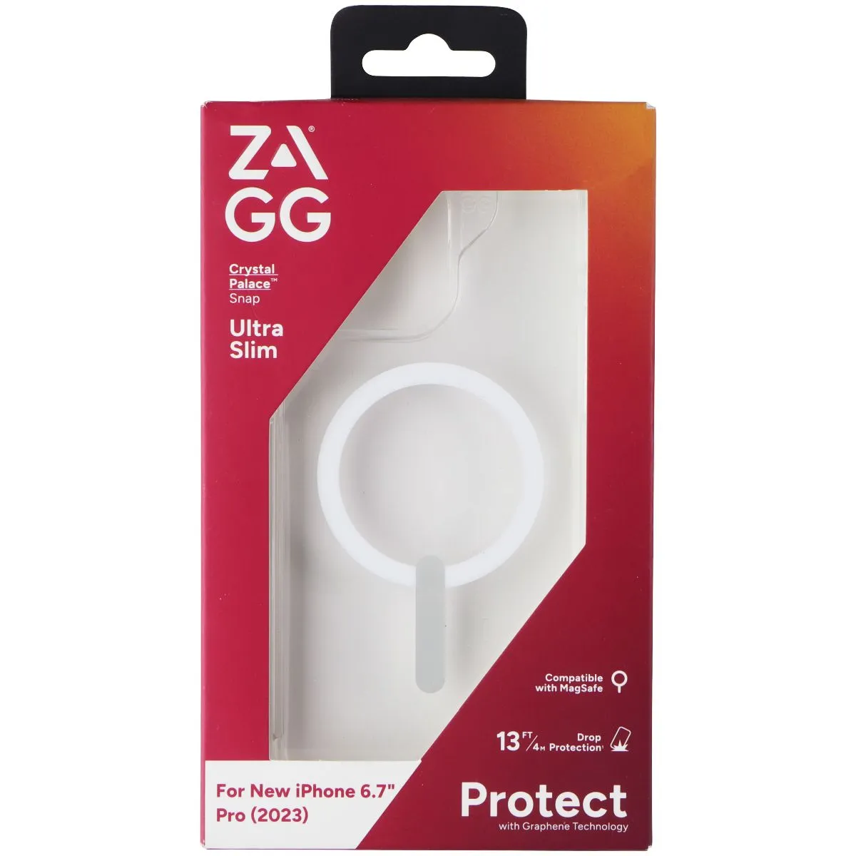 ZAGG Crystal Palace Protect Case for MagSafe for iPhone 15 Pro Max - Clear Comfort Layer Texture