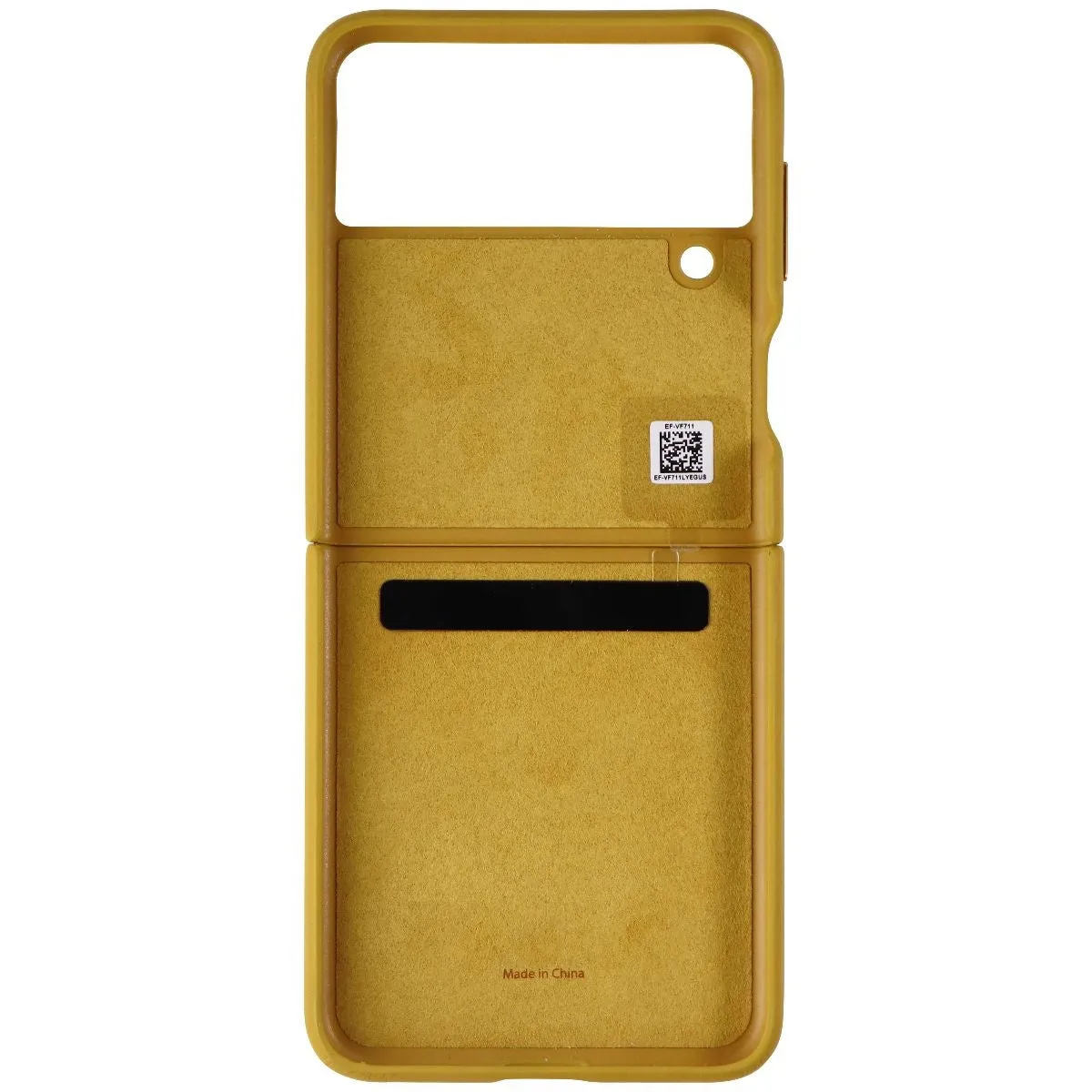 Button Cover Samsung Official Leather Cover for Galaxy Z Flip3 5G - Mustard/Tan