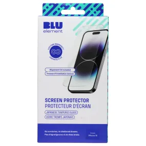 Device Shield Ultra Max Blu Element Tempered Glass Screen Protector for Apple iPhone 15 - Clear
