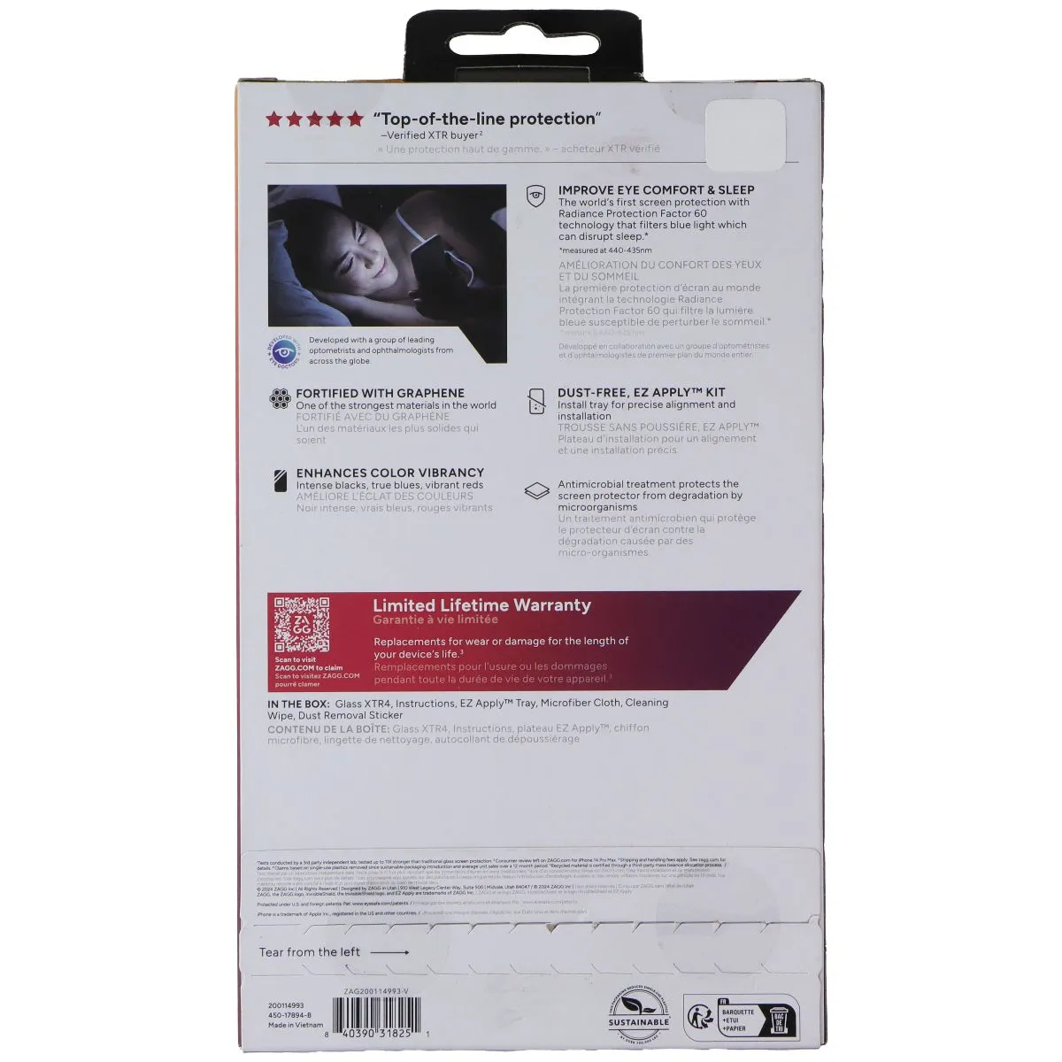 Screen Defense Max Ultra Elite ZAGG Invisible Shield XTR4 Screen Protector for Apple iPhone 16 Pro Max