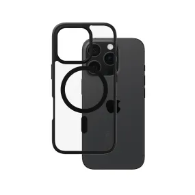 Anti Slip Protective Craft CARE by PanzerGlass? Urban Combat Case Transparent w. Black Frame & MagSafe iPhone 16 Pro