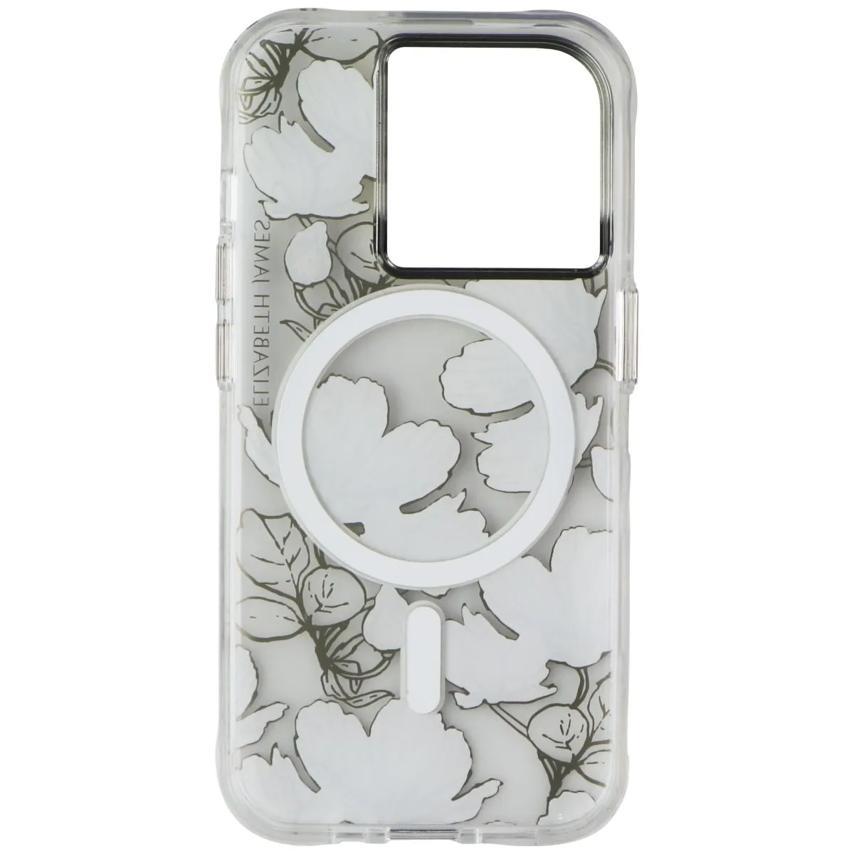 Durable Quality Elizabeth James Case for MagSafe for iPhone 15 Pro - Sunday in Soho Clear/Gold