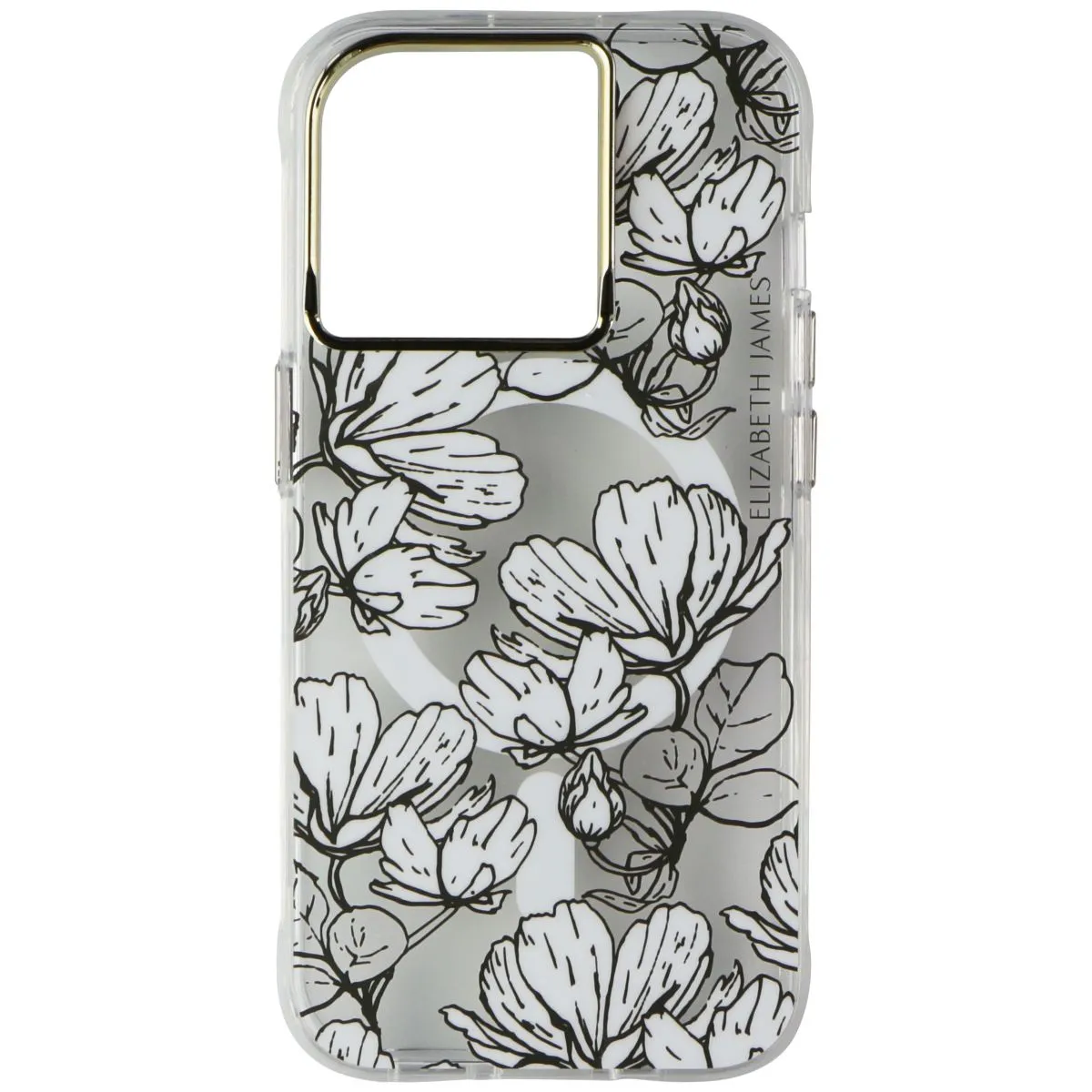 Elizabeth James Case for MagSafe for iPhone 15 Pro - Sunday in Soho Clear/Gold Smooth Texture