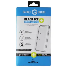 Gadget Guard Black Ice  Glass Screen Protector for Apple iPhone 6s / 7 /8 Screen Armor Shield Elite Plus Screen Protector Plus Max