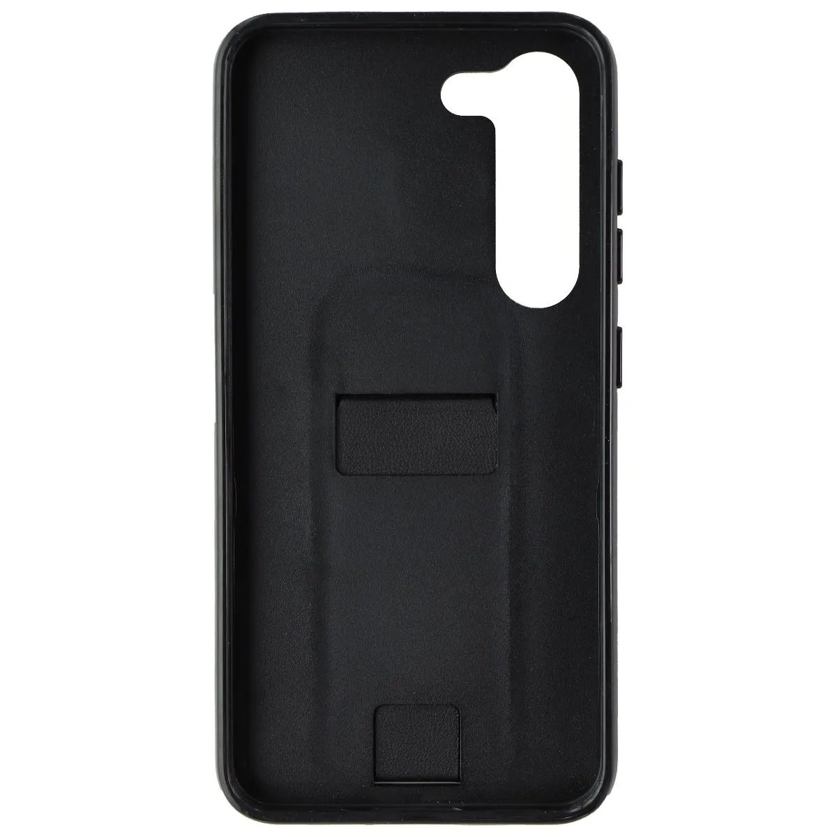 Polished Texture Finish CLCKR Stand   Grip Series Case for Samsung Galaxy S23 - Black