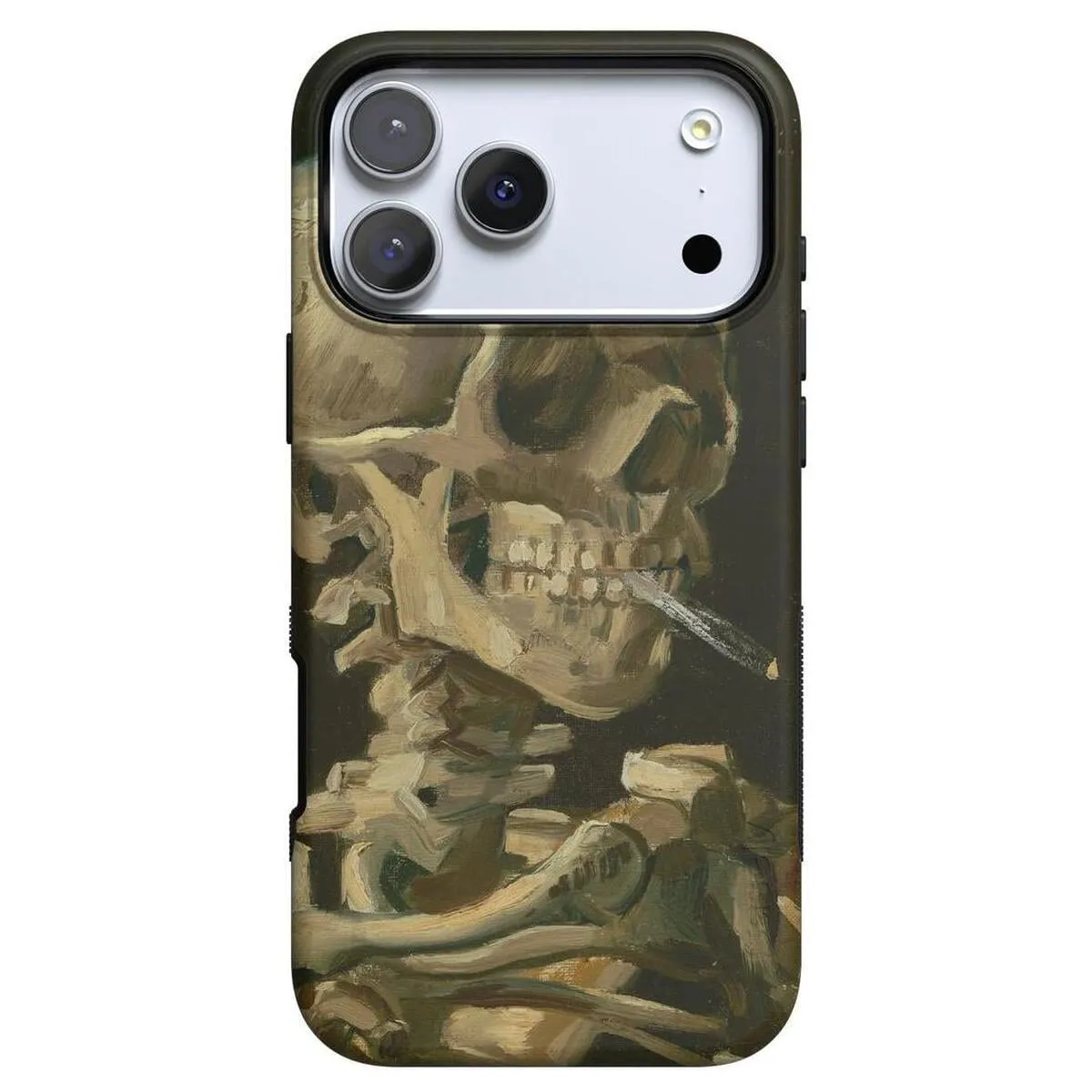 Van Gogh | Head of a Skeleton with a Burning Cigarette Phone Case Modern Texture Look Modern Grip Texture