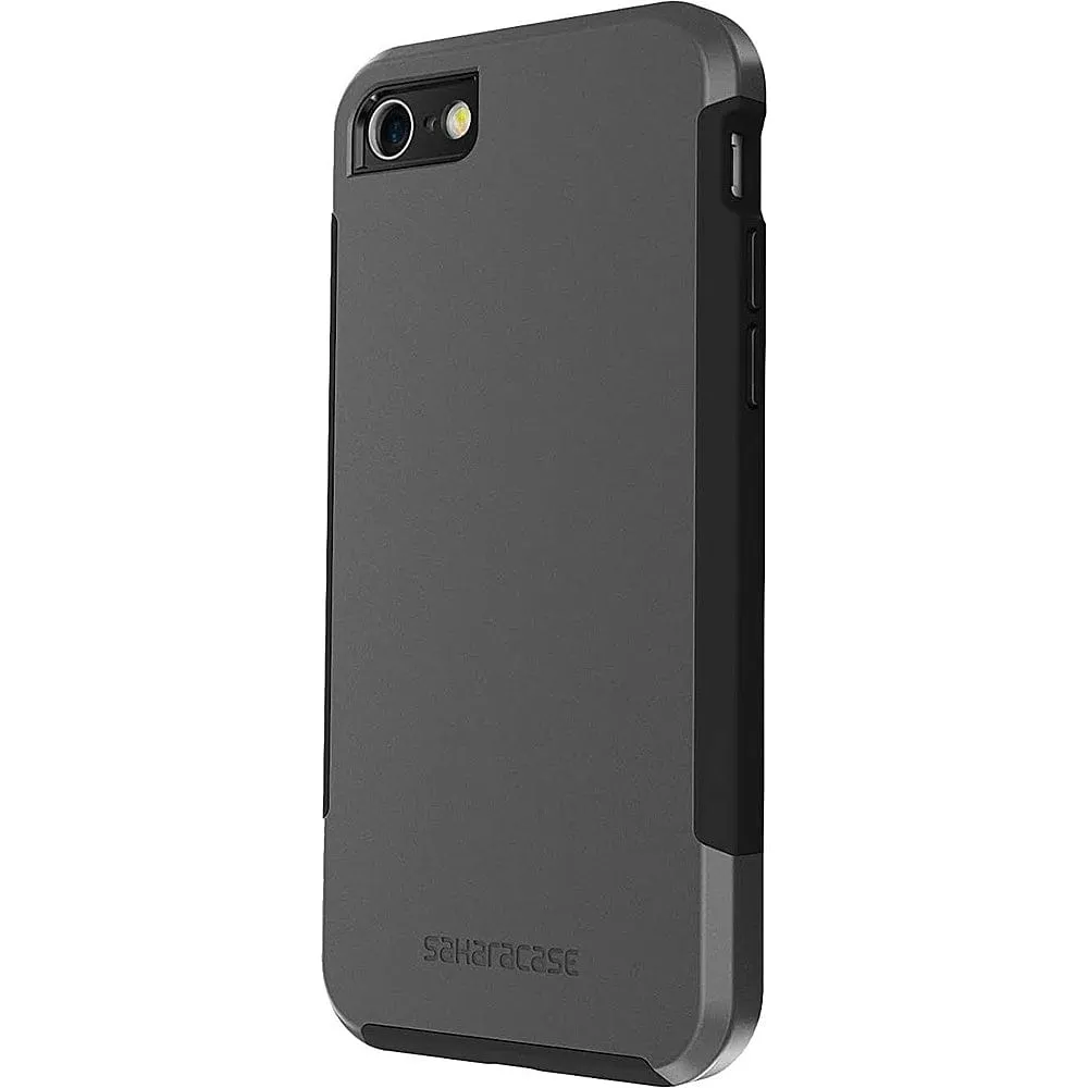 Venture Series Black Gray Case - Apple iPhone SE (2nd and 3rd Generation) Clear Design Comfort Texture Layer