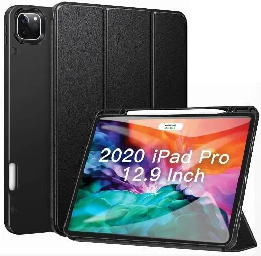 Venture Series Tri-Fold Rugged Case - iPad Pro 12.9" durable cover for tablets leather flip pad case