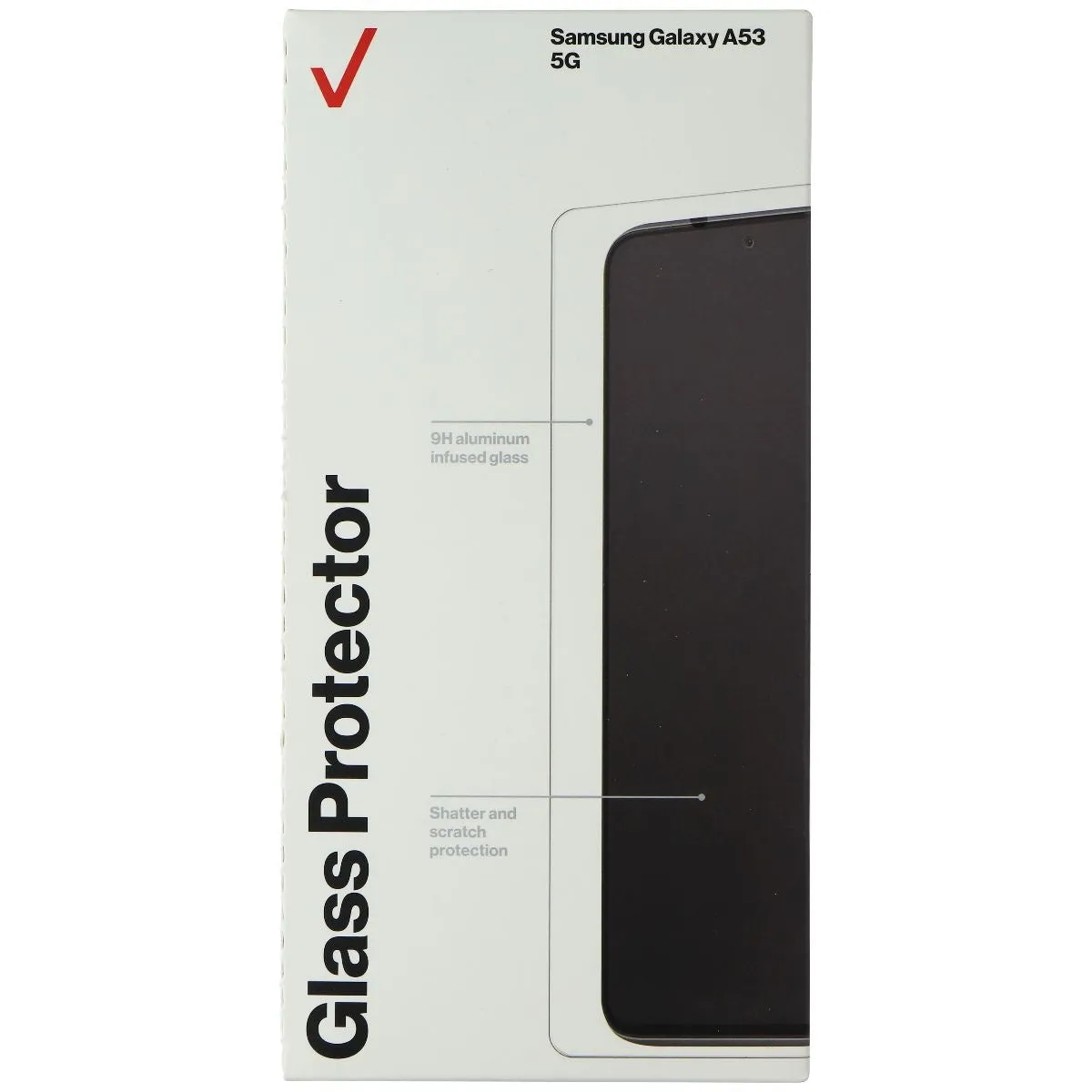 Tablet Protection Screen Shield Max Ultra Plus Verizon 9H Glass Screen Protector for Samsung Galaxy A53 5G - Clear