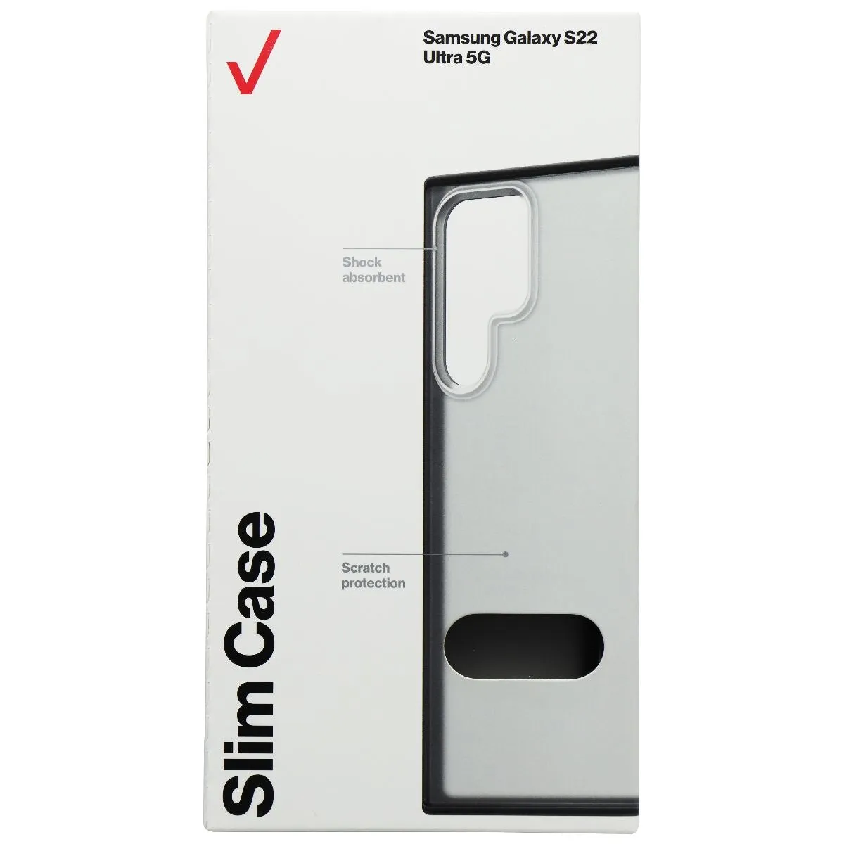 Verizon Slim Sustainable Series Case for Samsung Galaxy S22 Ultra 5G - Black Grip Control