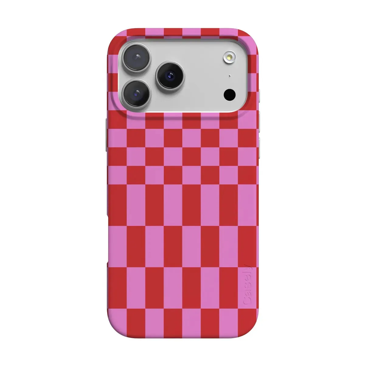 Vibe Check | Pink Checkerboard Case Premium Surface Texture