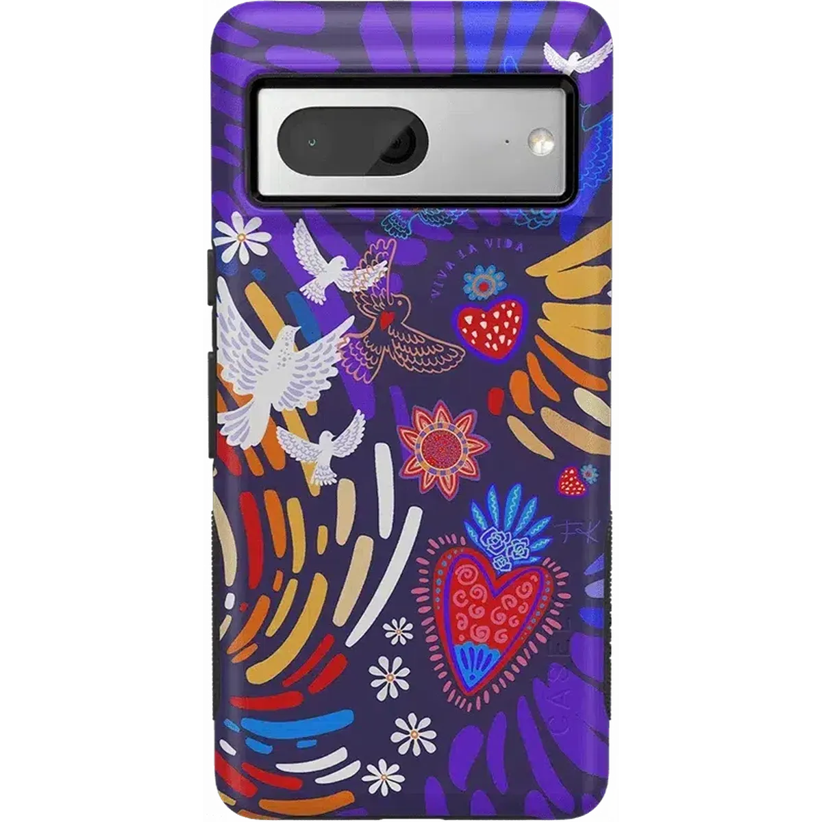 Viva La Vida | Frida Kahlo Collage Floral Google Pixel Case Durable Shape Protective Texture Finish