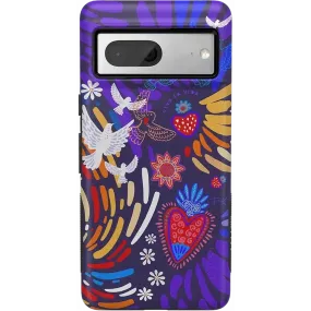 Viva La Vida | Frida Kahlo Collage Floral Google Pixel Case Durable Shape Protective Texture Finish