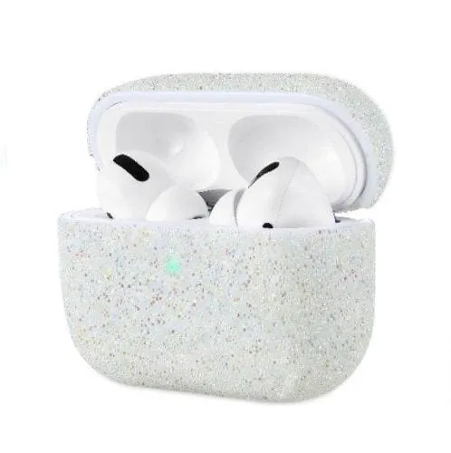 compact commuter pastel travel protector White Sparkle Case - Apple AirPods Pro (1st Generation)