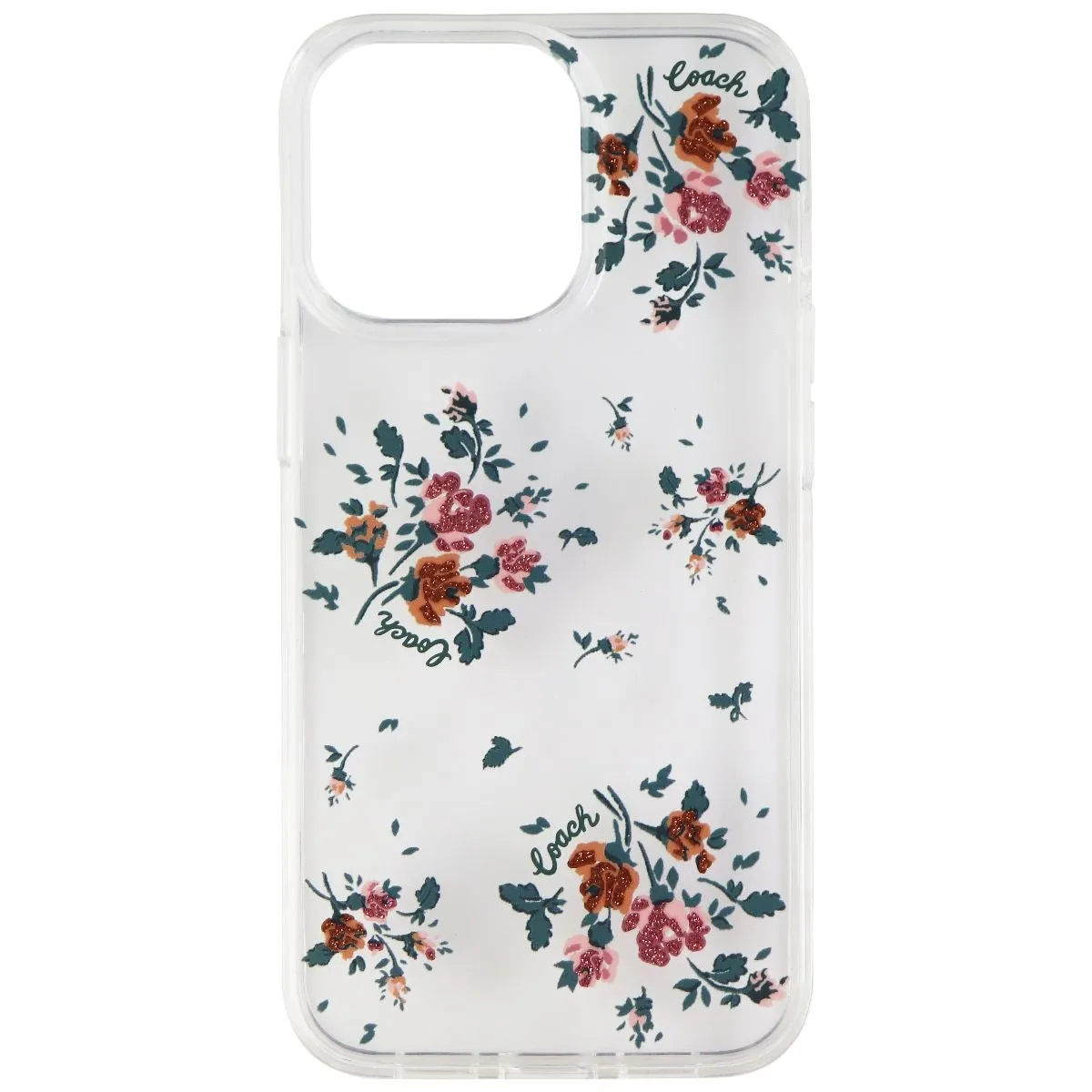 Clear Back Coach Protective Hardshell Case for iPhone 13 Pro - Rose Bouquet/Clear