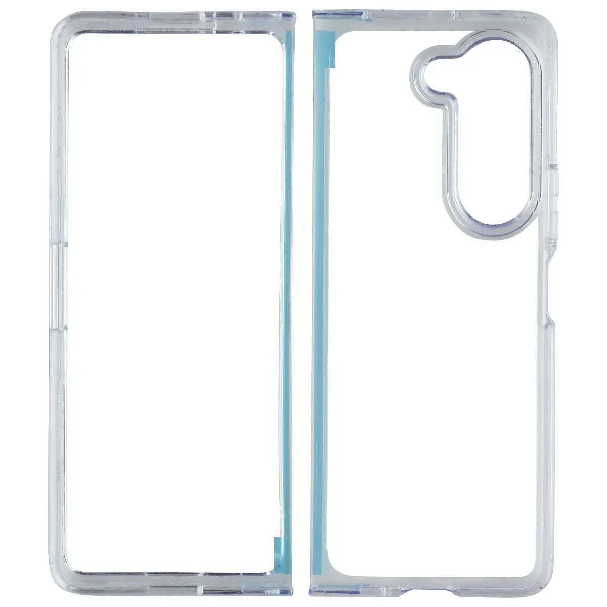 Tech21 EvoClear Case for Samsung Galaxy Z Fold5 - Clear Smooth Lining Easy Grip
