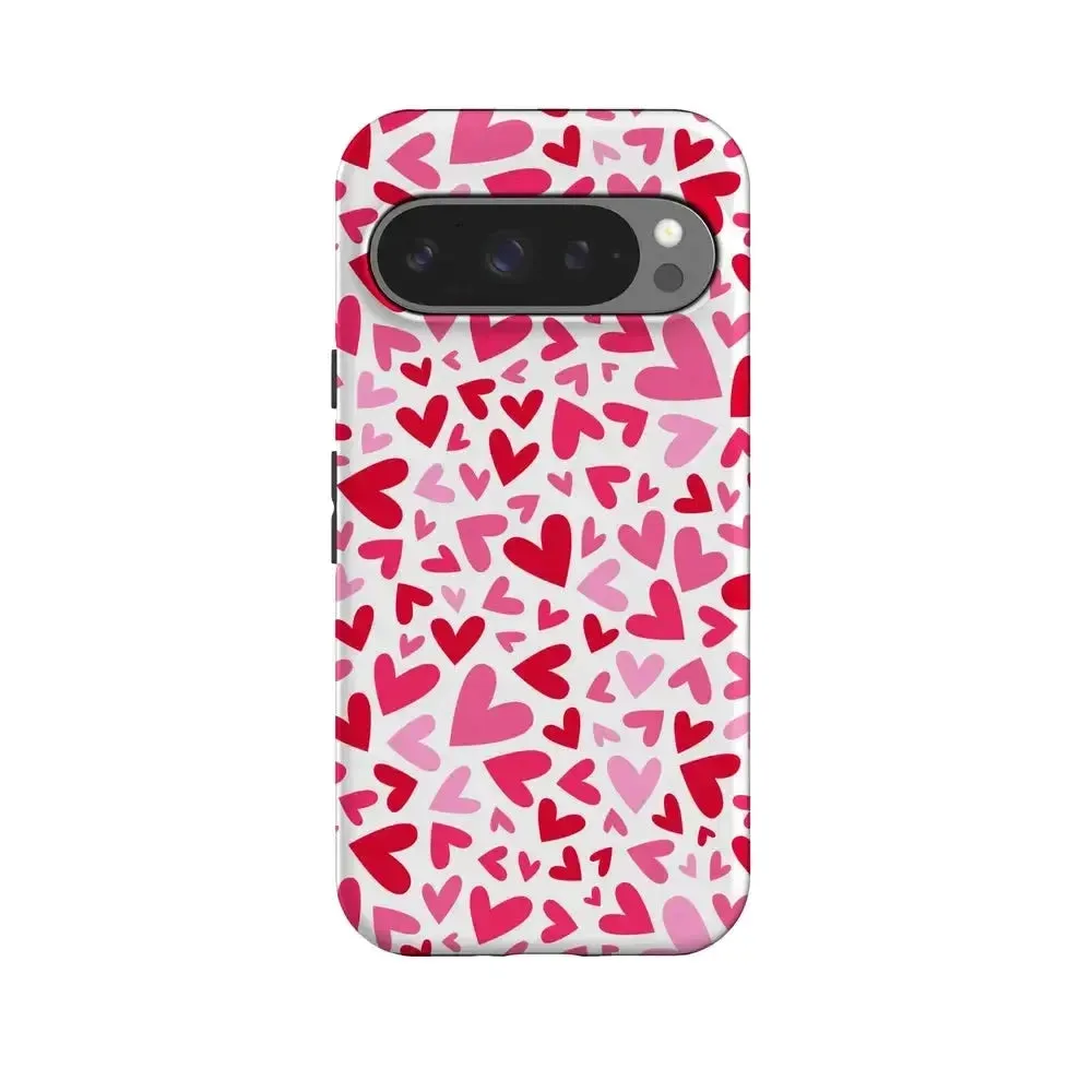 XOXO | Candy Hearts Google Pixel Case Ergonomic form