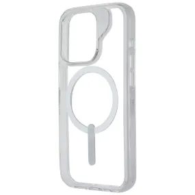 Wireless Charging Compatible ZAGG Crystal Palace Snap Case with MagSafe for iPhone 15 Pro - Clear/White