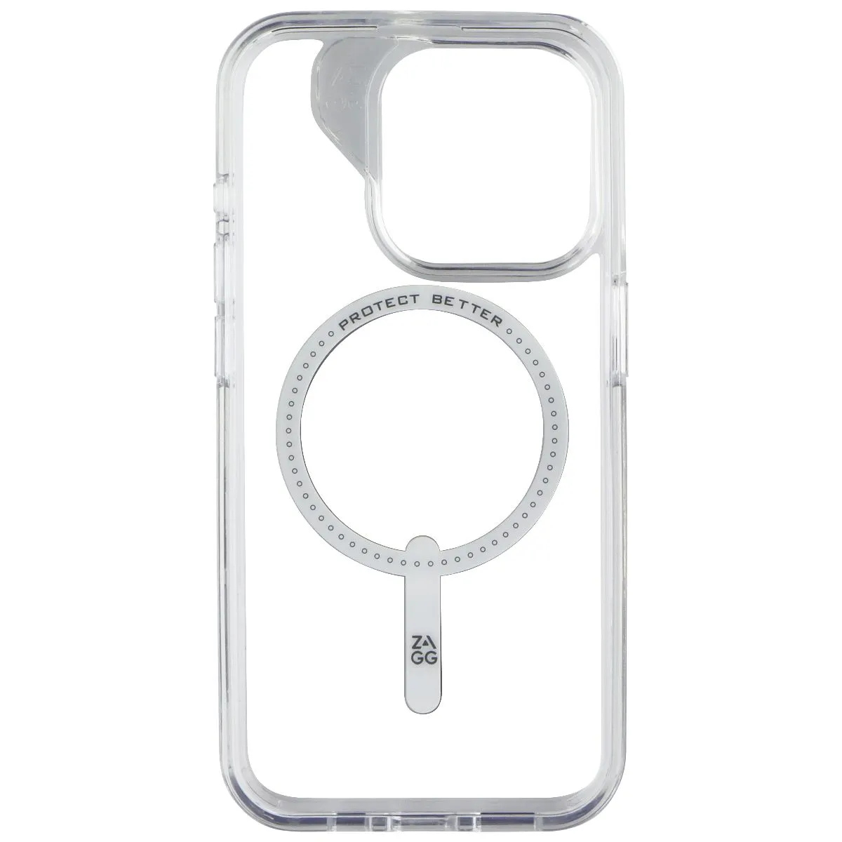 ZAGG Crystal Palace Snap Case with MagSafe for iPhone 15 Pro - Clear/White Stylish frame