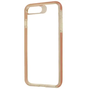 Matte Pattern Design ZAGG D30 Piccadilly Hybrid Case for iPhone 8 Plus/7 Plus - Clear/Pink Rose Gold