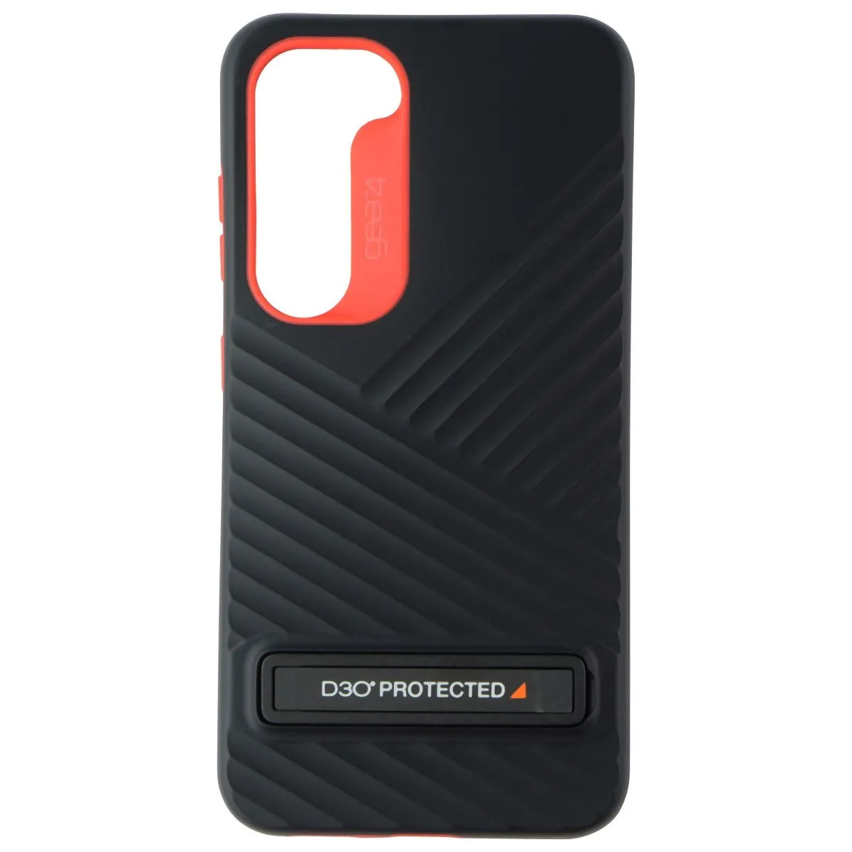 Light Shield ZAGG Gear4 Battersea Kickstand Case for Samsung Galaxy S23 - Black/Red
