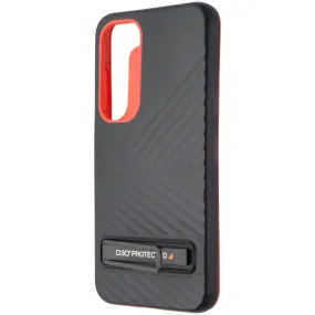 ZAGG Gear4 Battersea Kickstand Case for Samsung Galaxy S23 - Black/Red Sleek Grip Gloss Finish Texture