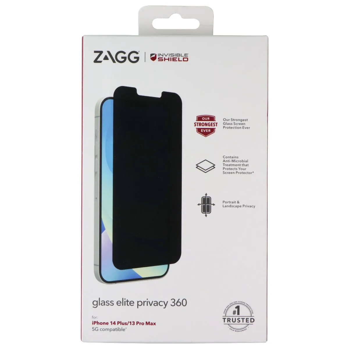 Screen Defense Elite Ultra ZAGG Invisible Shield Glass Elite Privacy 360 for Apple iPhone 14 Plus