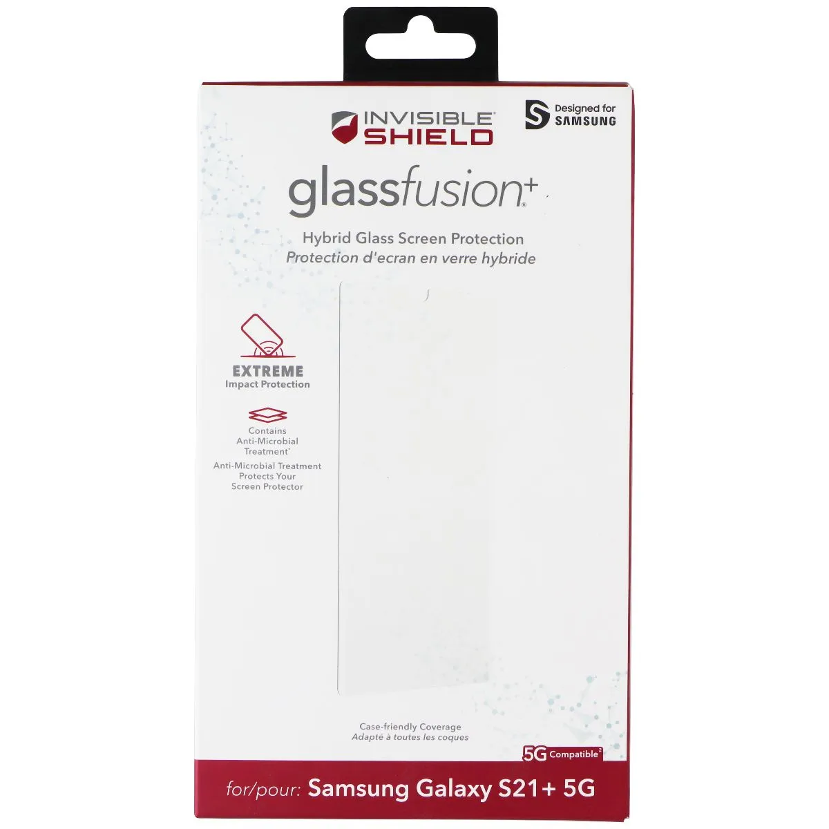 HD Clarity Protector Screen Coverage ZAGG Invisible Shield GlassFusion  Screen Protector for Samsung Galaxy S21  5G
