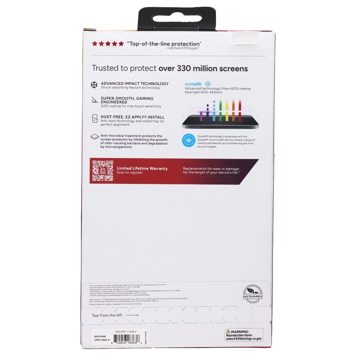 Ultra-Clear Shield ZAGG Invisible Shield XTR3 Protect Screen Protector for Apple iPhone 15 Pro Max