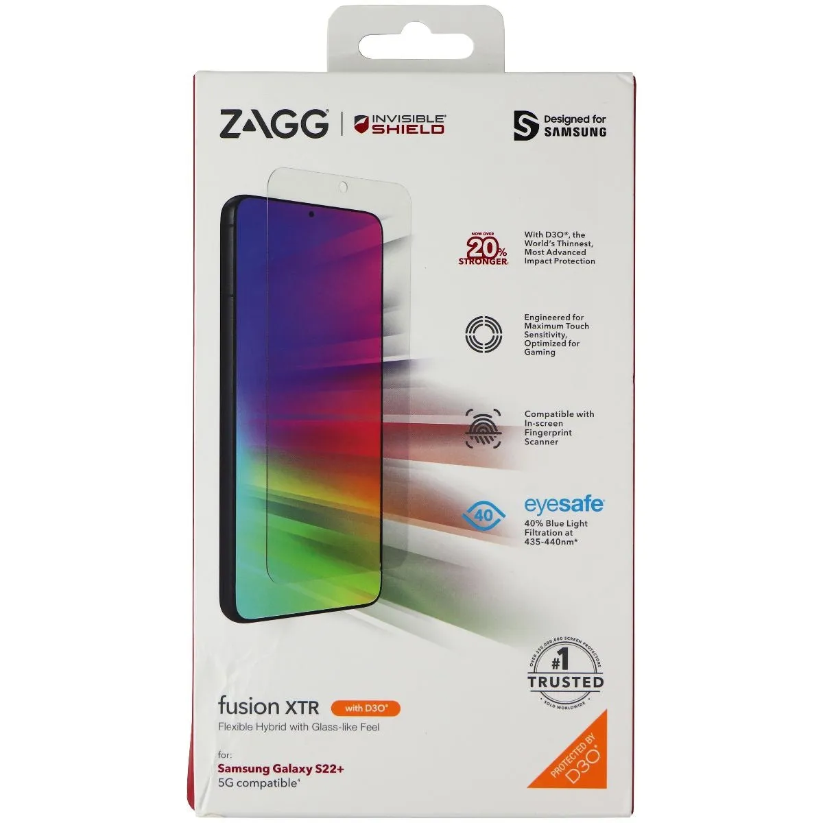 ZAGG InvisibleShield Fusion XTR Screen Protector for Samsung Galaxy S22  gaming screen protector