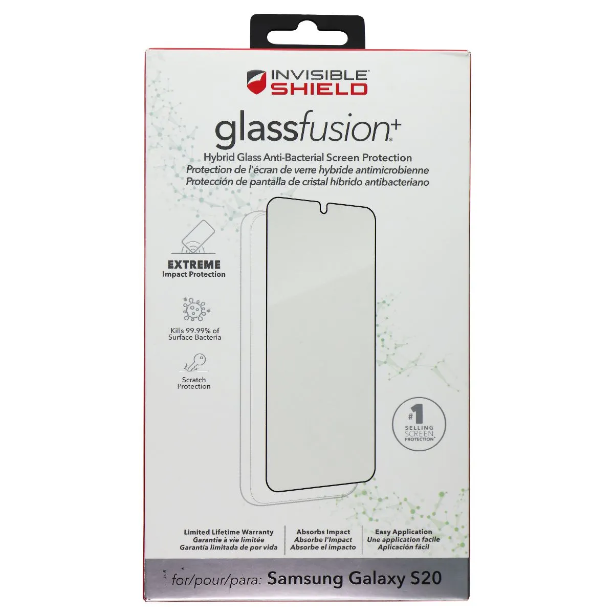 smartwatch screen protector anti glare protector ZAGG InvisibleShield (Glassfusion ) Hybrid Glass for Samsung Galaxy S20